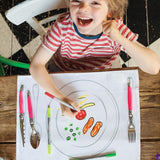 Doodle placemat to go with child drawing a meal on mat