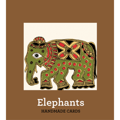Elephants - 10 Fairtrade Handmade Cards