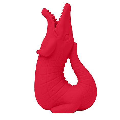 Scrunch Crocodile Jug  - Strawberry Red, white background