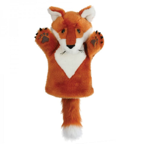 Fox glove puppet white background