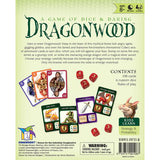 Dragonwood- a Game of Dice & Daring, back of box 