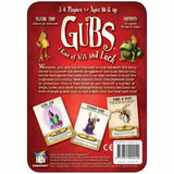 Gubs, back view of tin 