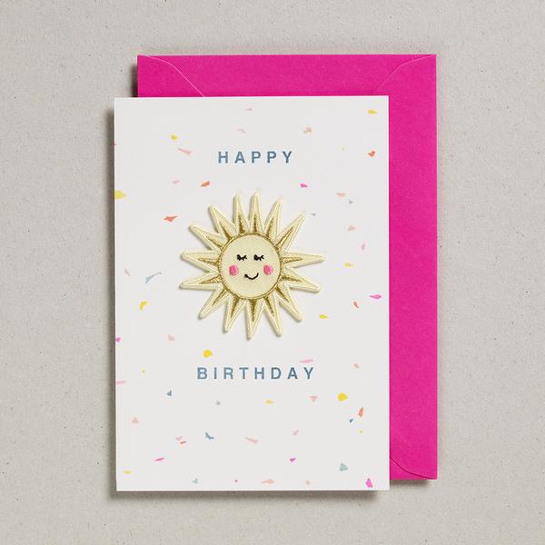 Happy Birthday Sunshine front of card with envelope behind