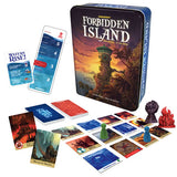 Forbidden island with some contents next to tin 