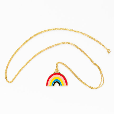 rainbow pendant & chain  unboxed 