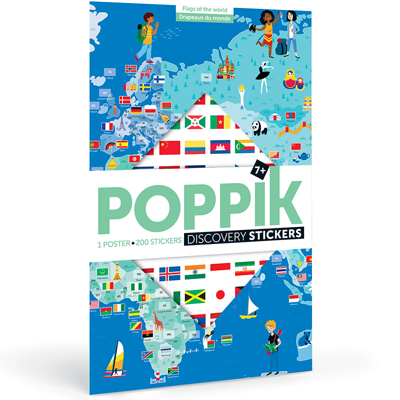 Poppik Poster & Stickers - Flags Of The World, front of pack 