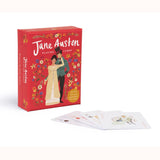 Jane Austen Playing Cards, standing up box and selection of cards displayed 