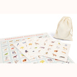 Endangered Animals Bingo, unboxed, showing canvas bag and cards and board