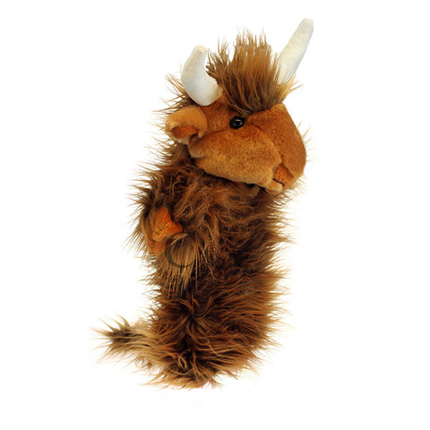 Highland Cow Glove Puppet, side view