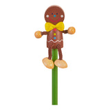 Gingerbread Man pencil, partial pencil view, full topper