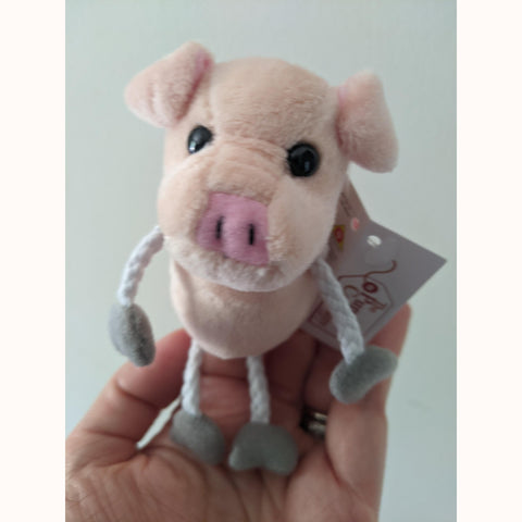 Pig Finger Puppet, on finger 