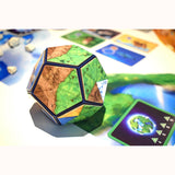 Planet, close up of card and planet with tiles attached
