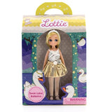 Swan Lake Ballerina Lottie Doll, front on box view 