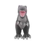 T-Rex Soft Toy (Medium Grey) -  Wilberry Knitted, front view