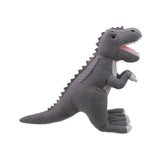 T-Rex Soft Toy (Medium Grey) -  Wilberry Knitted, side view