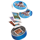 Timeline - Events, cards bursting out of tin 
