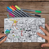 Doodle Pencil Case: Dinosaur Design, with pens 2