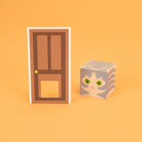 Cubelings Pets Blocks, cat block and door with cat flap