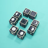 Moon Phase Blocks, square circle, top down view