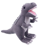 T-Rex Soft Toy -  Wilberry Knitted, side view 