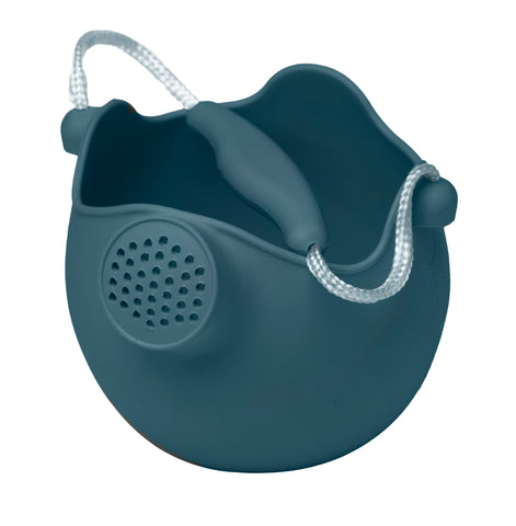 Scrunch Watering Can - French Navy, white background 