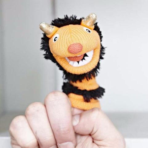 Mini Sockettes - Pumpkin Finger Puppet