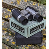 Binoculars on box