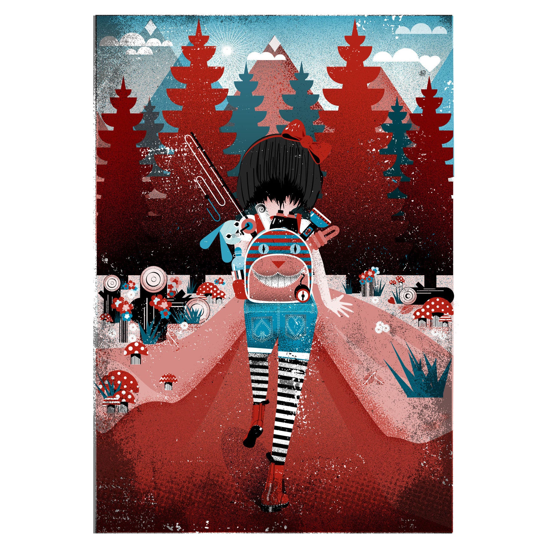 Greeting Card - Alice In Wildland