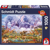 Animals At The Watering Hole Jigsaw Puzzle, front of box 