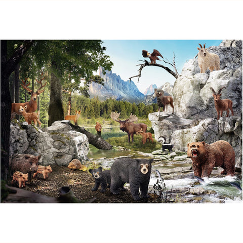 Animals of the Forest Puzzle, finished scene 