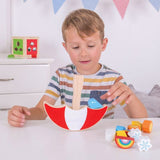 Weather balancing game, boy playing 