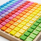 Times Table Tray, from angle, close up 