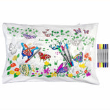Doodle Butterfly Pillowcase & pens