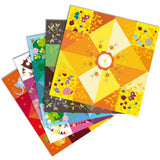 Origami Bird Game by Djeco, coloured papers