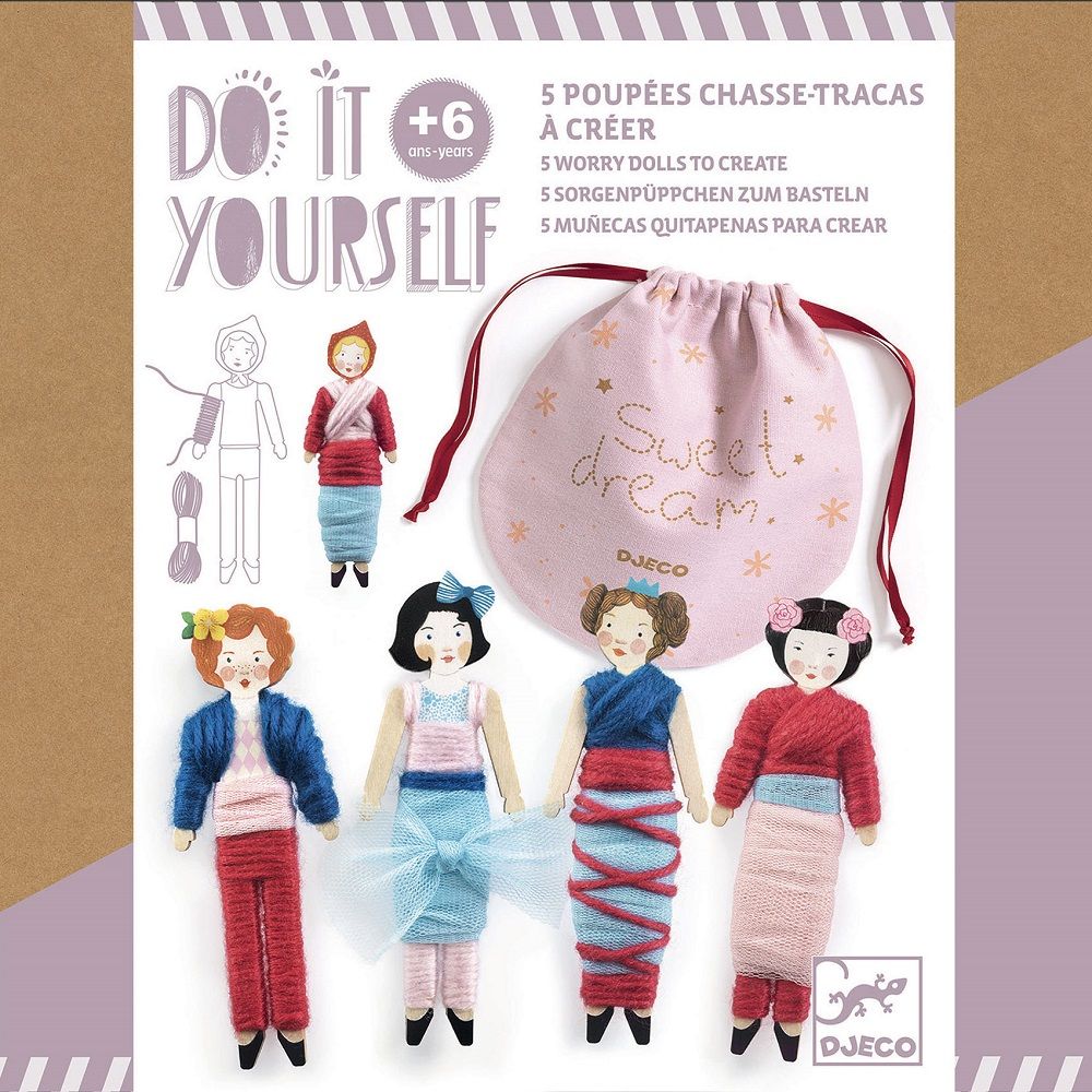 DIY worry dolls front of box 
