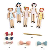 DIY worry dolls , with materials and tool