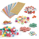 Creativity Kit - Paper Creations by Djeco, materials laid out