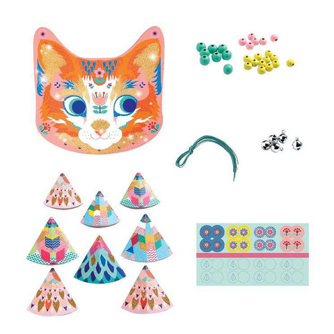 DIY Kitty Wind Chime by Djeco, contents unboxed