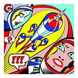 Superheroes - Inspired By Lichtenstein, finished board of rocket
