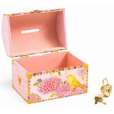 Birds Money Box, open with padlock and keys 