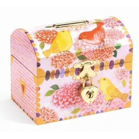 Birds Money Box, closed with padlock visible