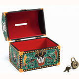 Pirate Money Box, open with keys and lock