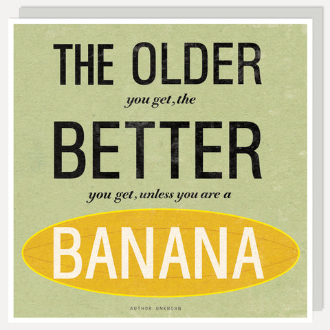 Banana - Greeting Card, envelope behind