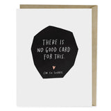 No Good Card  - Greeting Card, white background with draft envelope behind