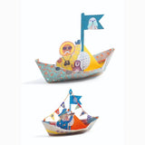 Origami Floating Boats, 2 sample finished boats