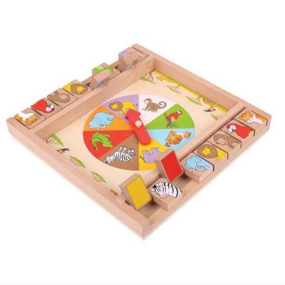 Animal Shut the box - during play, unboxed 