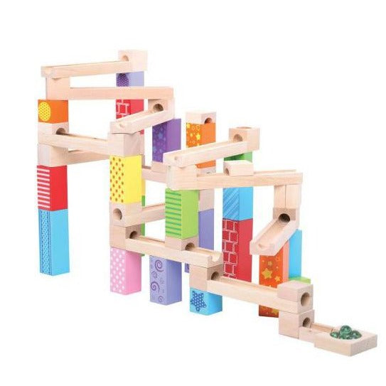 Unboxed marble run with marbles bigjigs