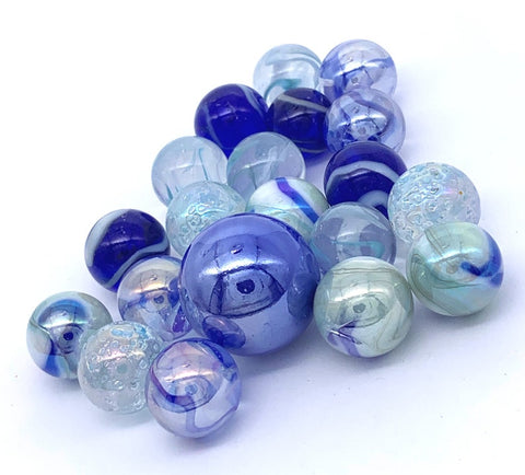 Net Bag Marbles - Oceanic, marbles free of bag