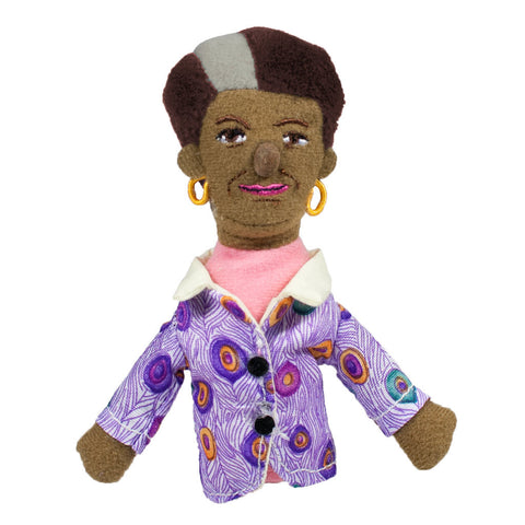 Maya Angelou Finger Puppet , white background