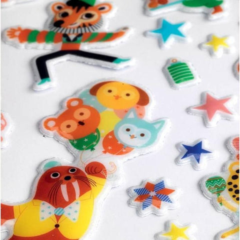 Party puffy stickers by Djeco, detail of sticker